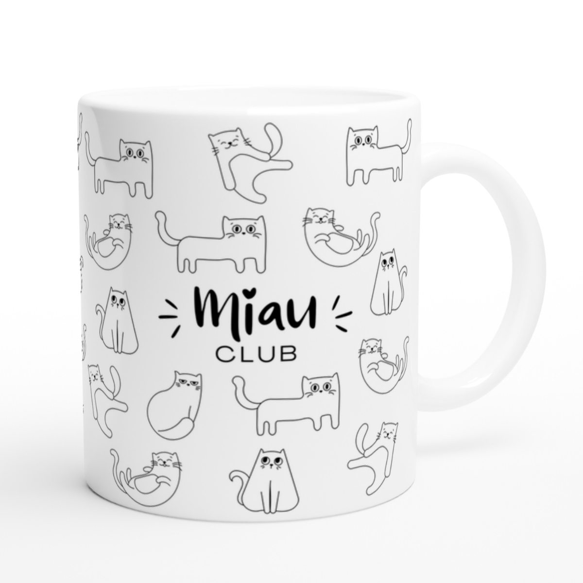 Tasse Katzen Miau Club – 4 Farben