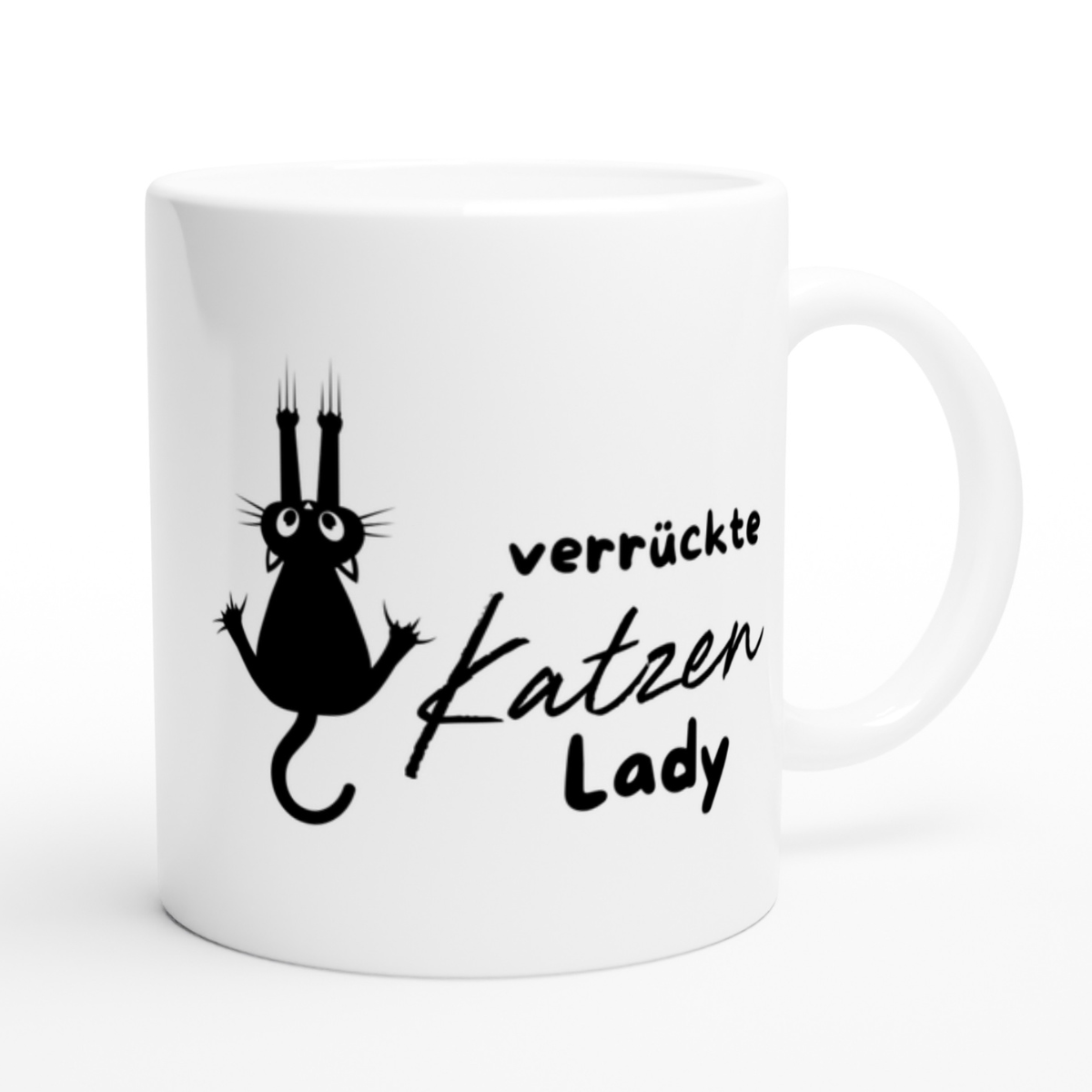 Tasse Verrückte Katzenlady – 4 Farben