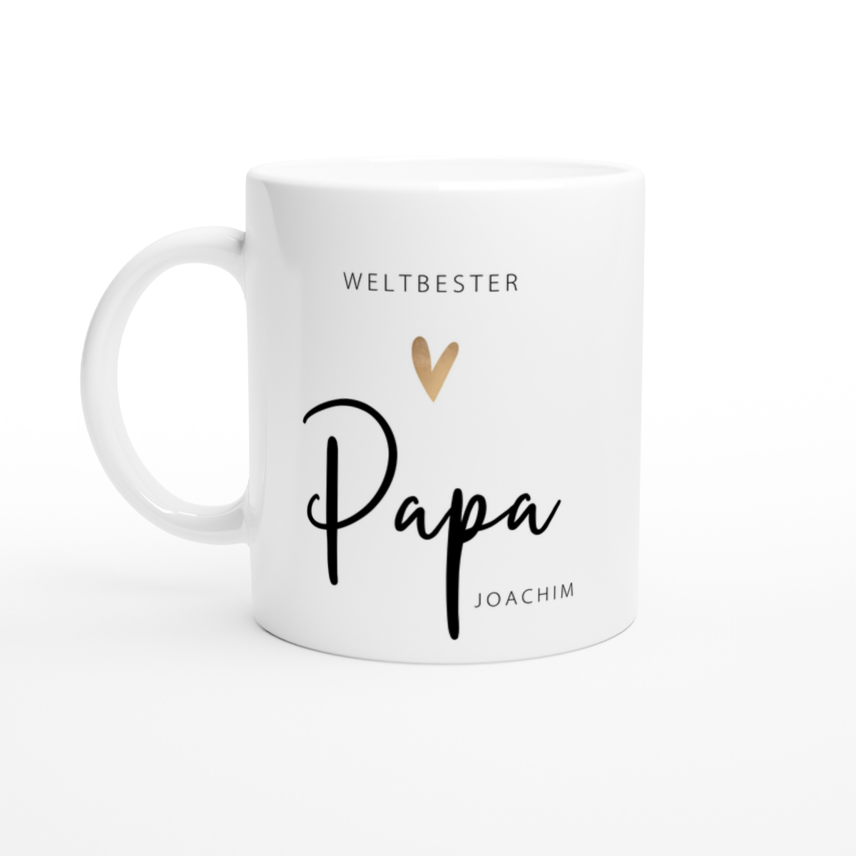 Tasse Weltbester Papa 330ml einfarbig mit /ohne Personalisierung