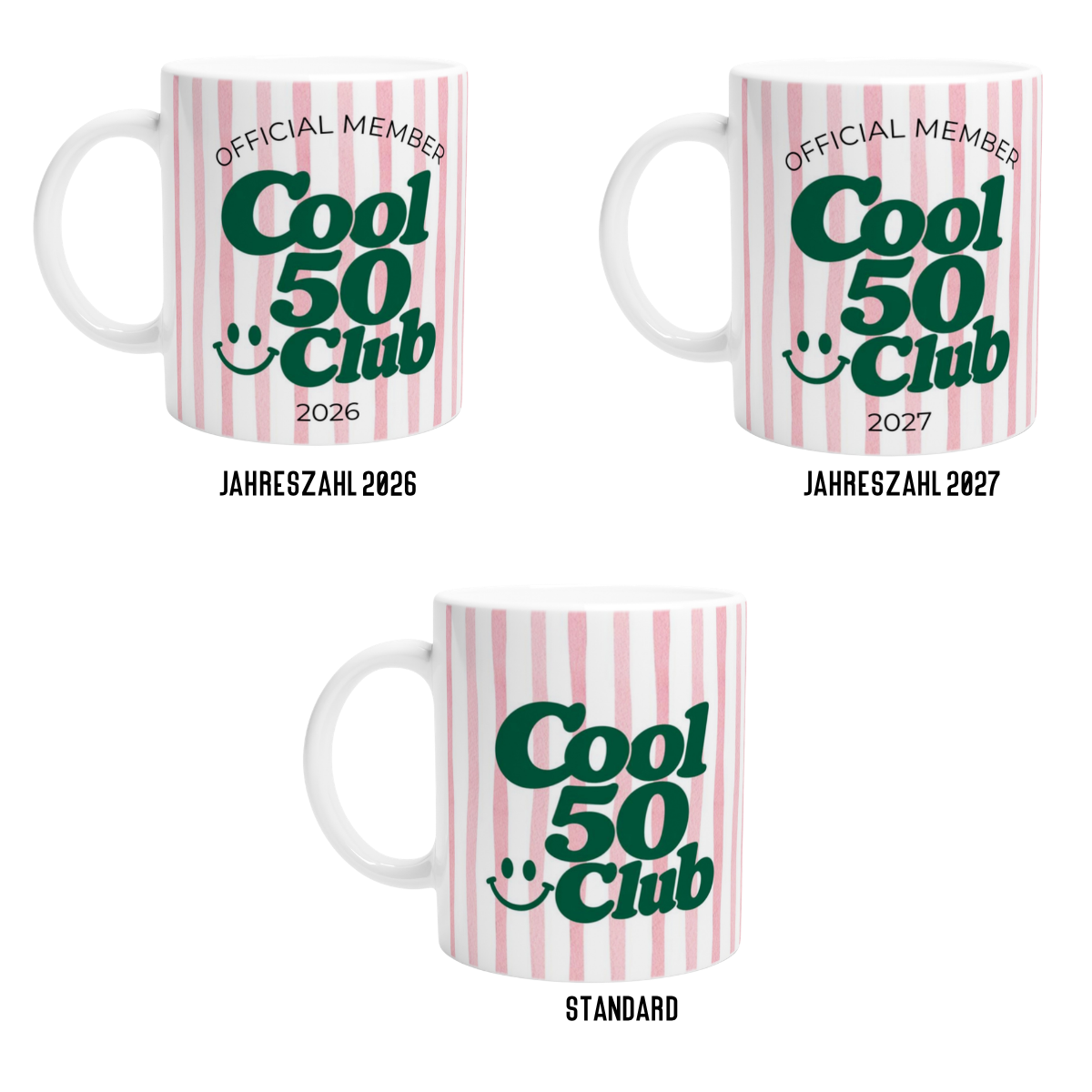 Cool 50 Club Tasse Rosa Grün