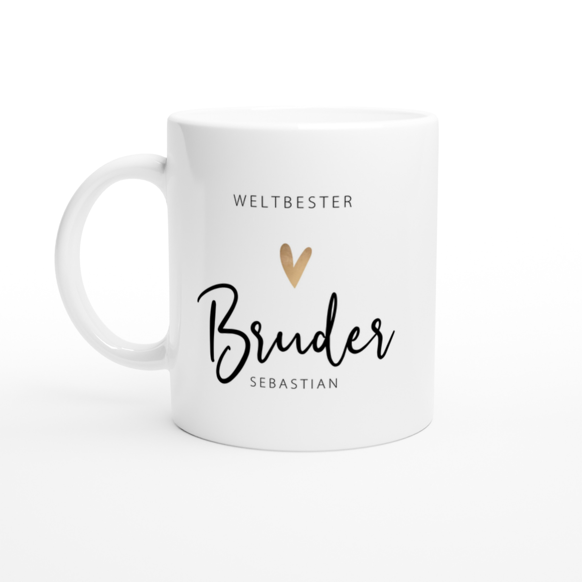 Tasse Weltbester Bruder 330ml einfarbig mit / ohne Personalisierung