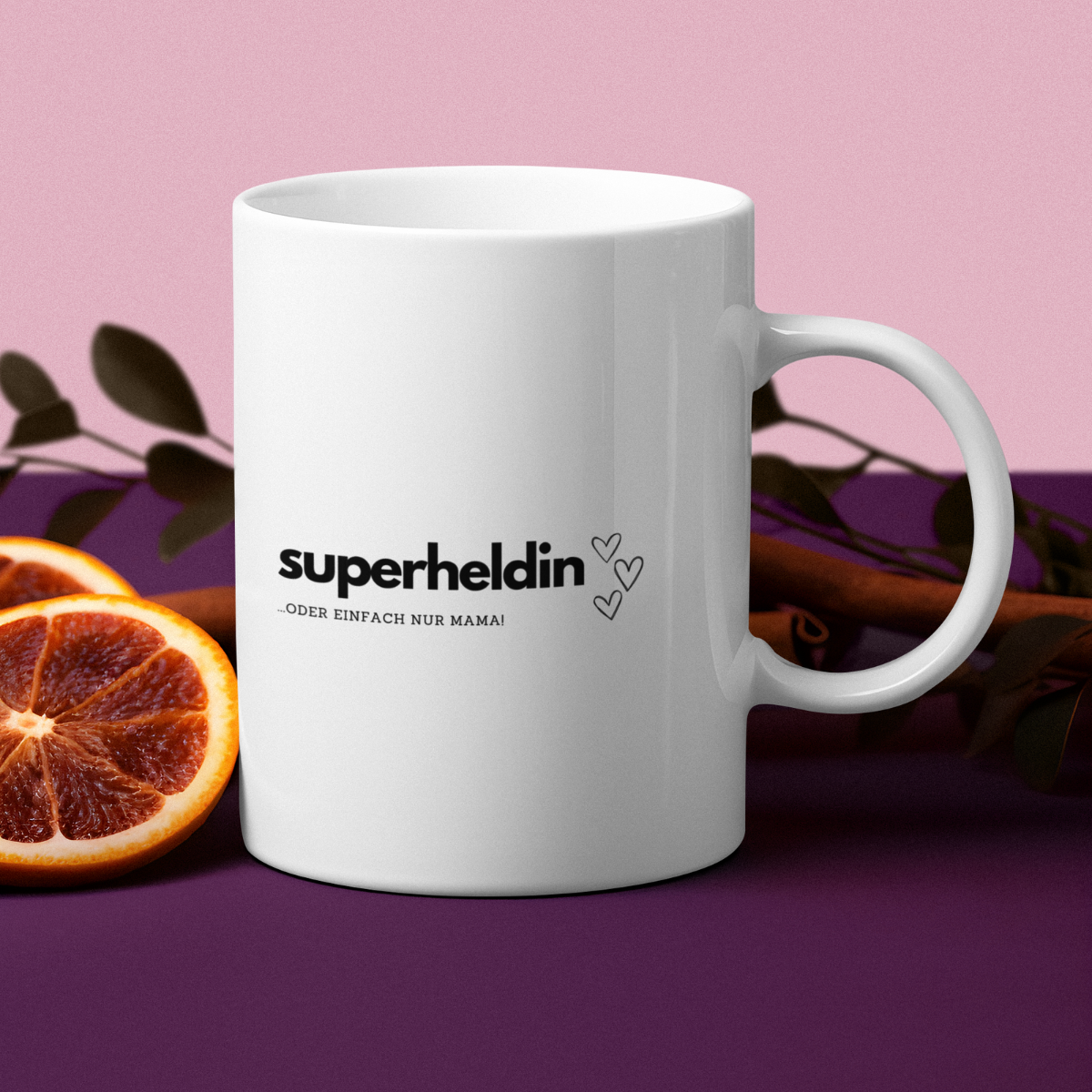 Tasse Superheldin Mama – 4 Farben