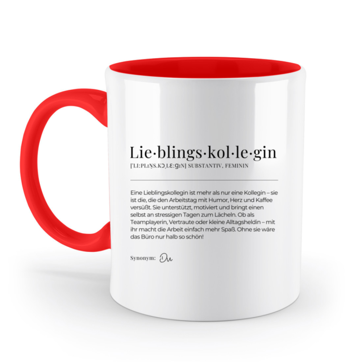 Tasse Definition Lieblingskollegin - zweifarbig rot