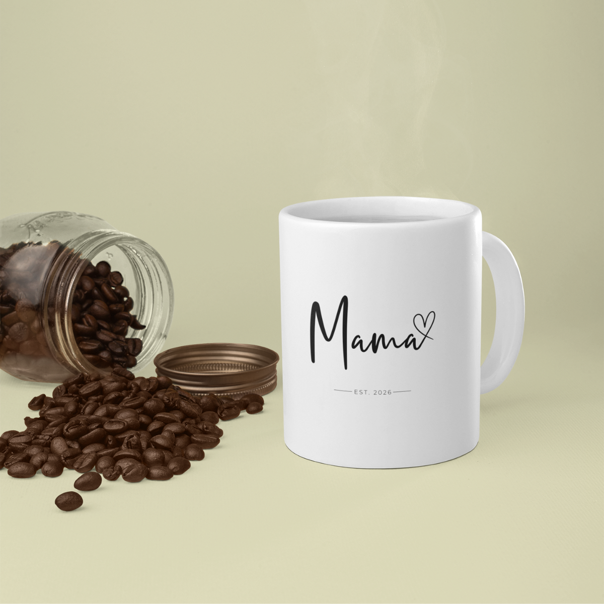 Tasse Mama 2026 Herz schwarz