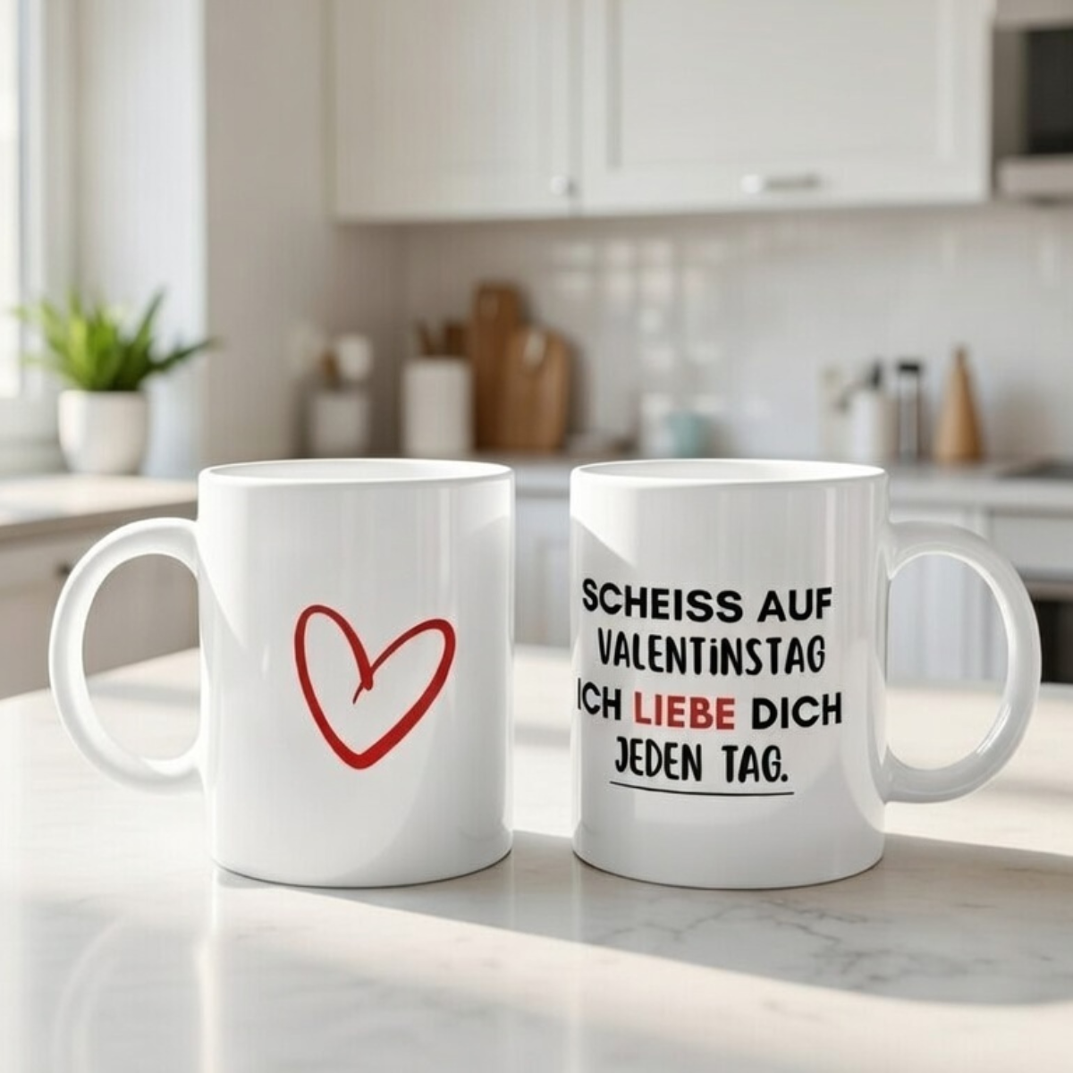 Tasse Scheiß auf Valentinstag | Liebes Tasse