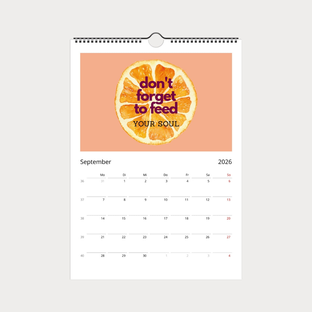 Küchenkalender 2026 | Wandkalender A4 mit Sprüchen & Genuss-Motiven