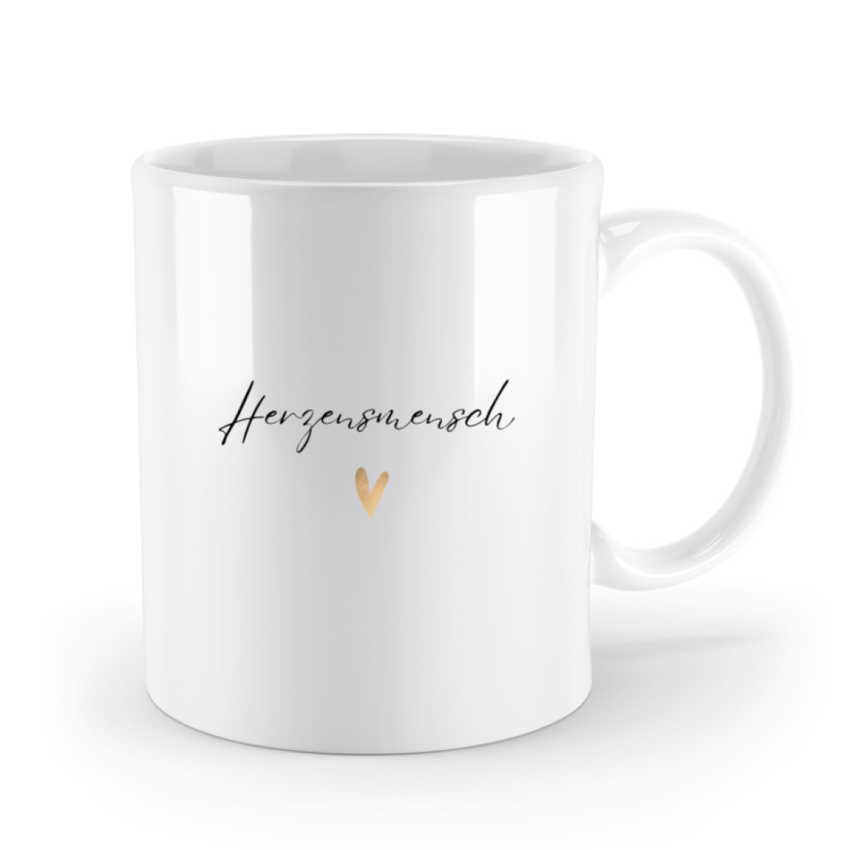 Tasse Herzensmensch - einfarbig