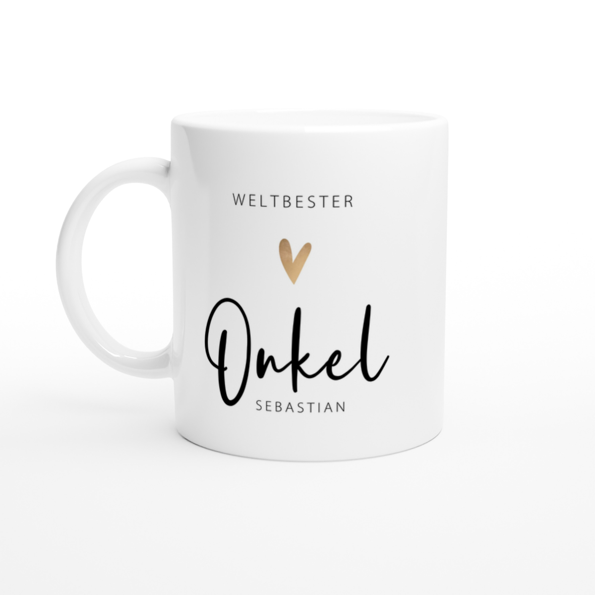 Tasse Weltbester Onkel 330ml einfarbig mit / ohne Personalisierung