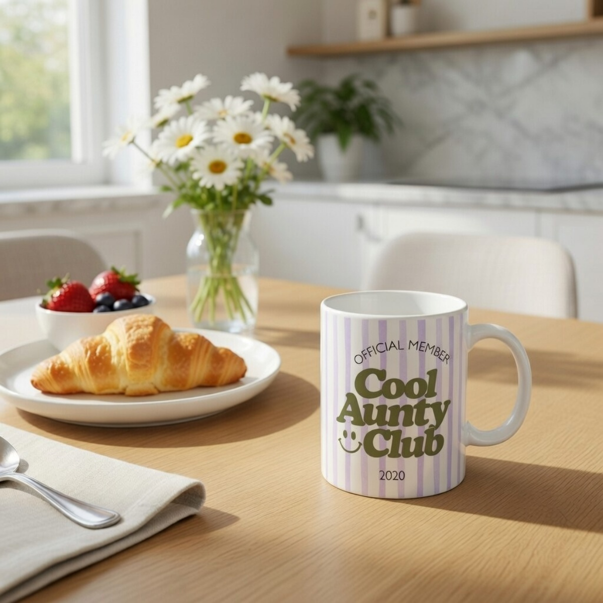 Tasse Cool Aunty Club Lila (2020 bis 2027 oder ohne Jahreszahl)