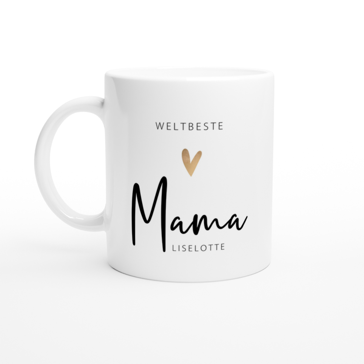 Tasse Weltbester Mama 330ml einfarbig mit / ohne Personalisierung