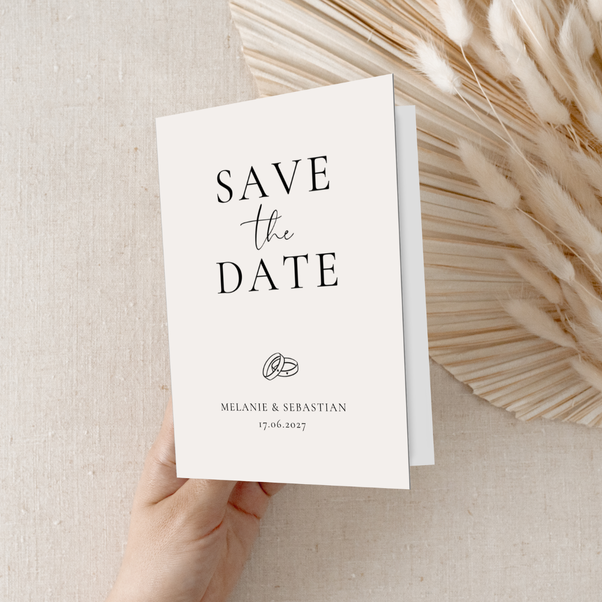 Personalisierte Save the Date Karten Clean Modern – 10 Stück