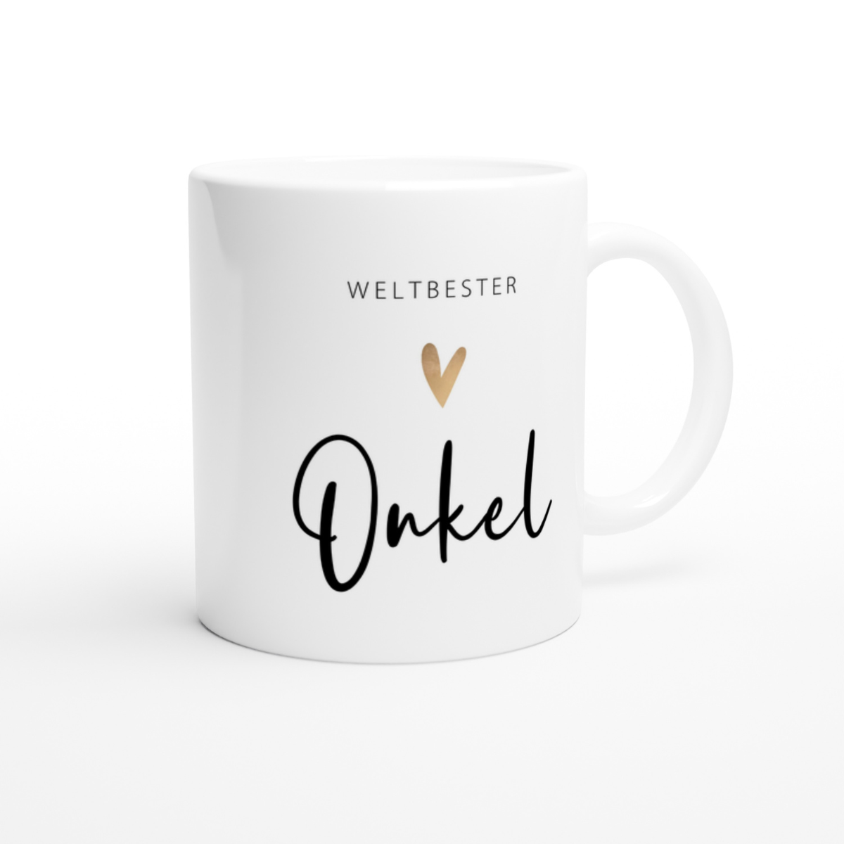 Tasse Weltbester Onkel 330ml einfarbig mit / ohne Personalisierung