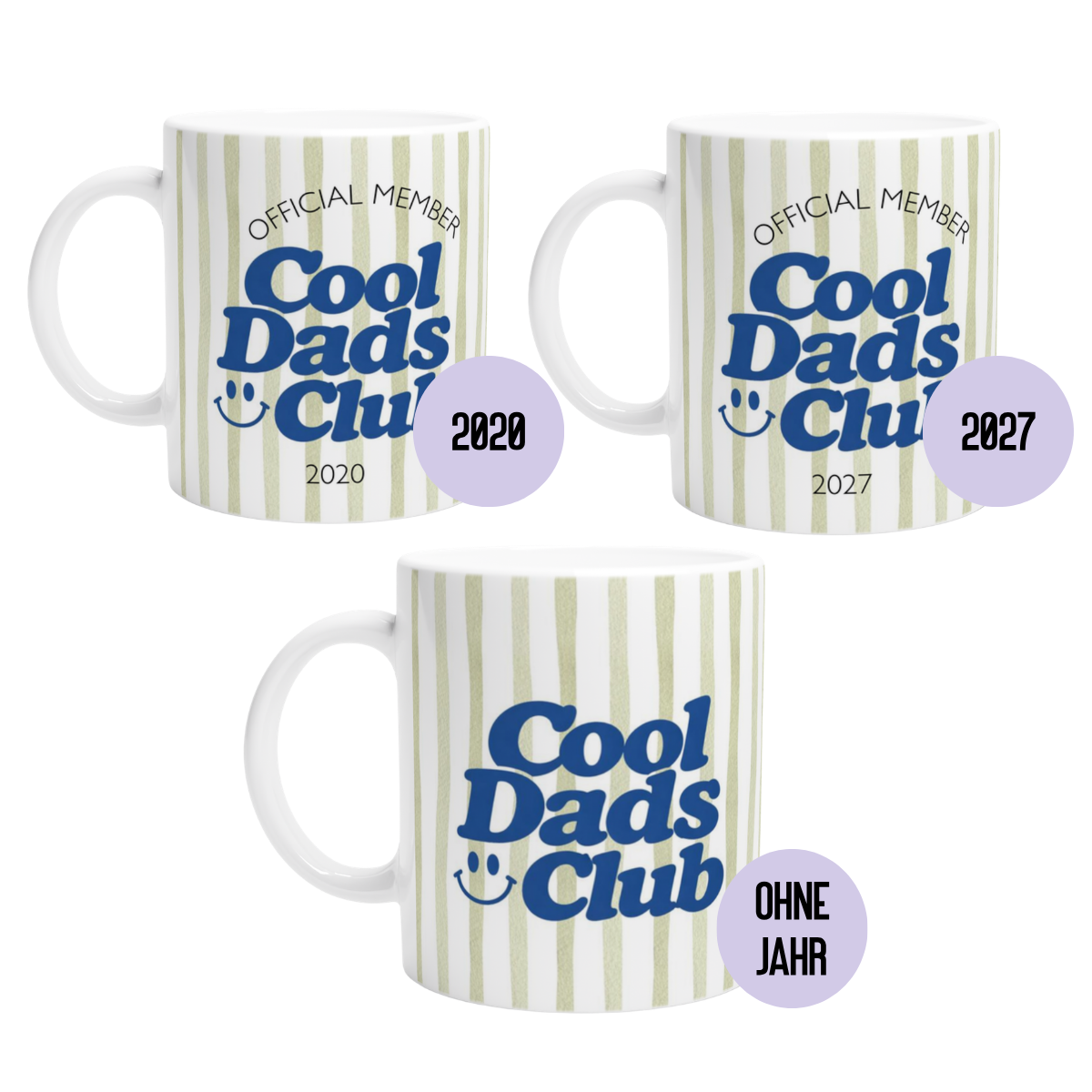 Tasse Cool Dads Club Grün (2020 bis 2027 oder ohne Jahreszahl)