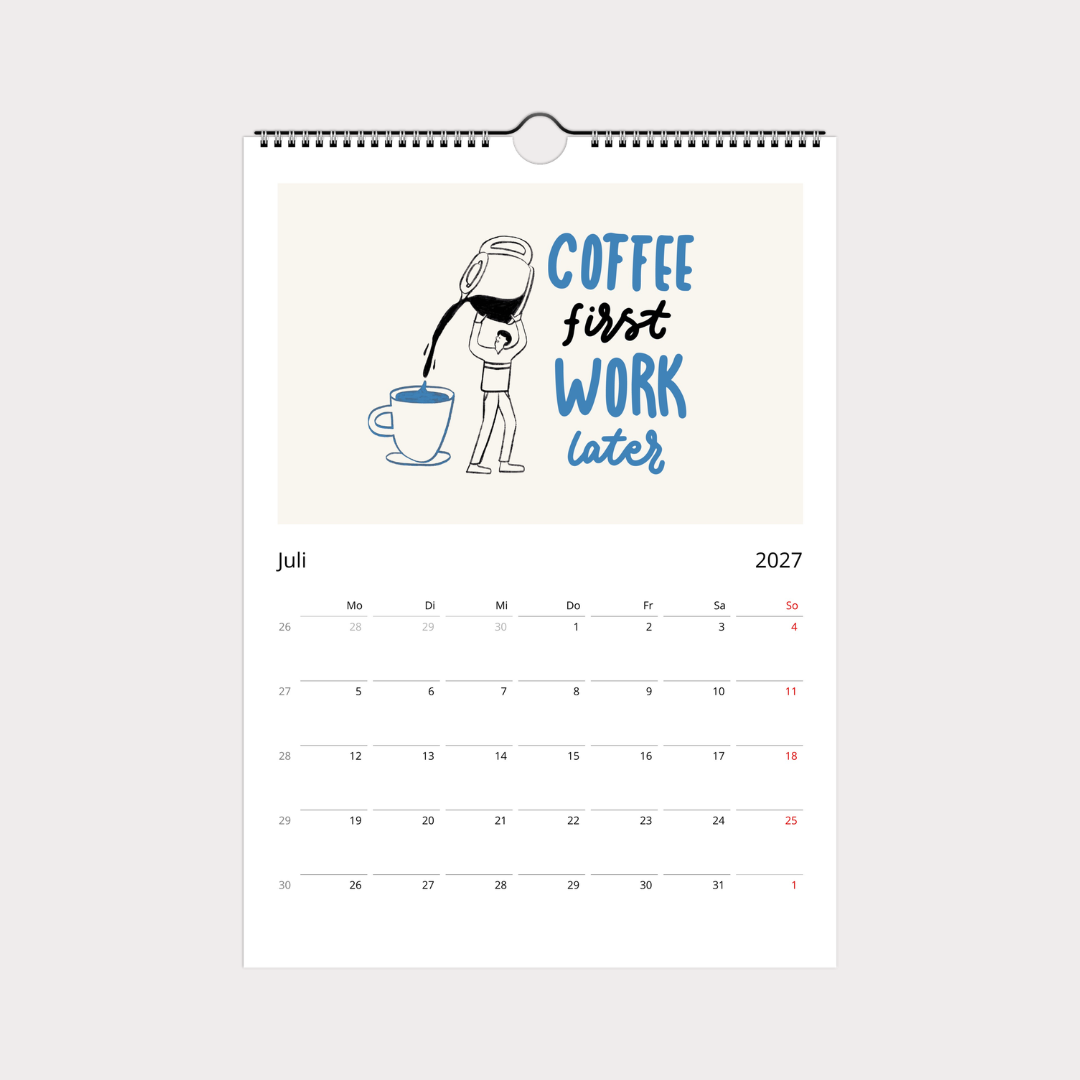 Design Küchenkalender 2027 | Wandkalender A4