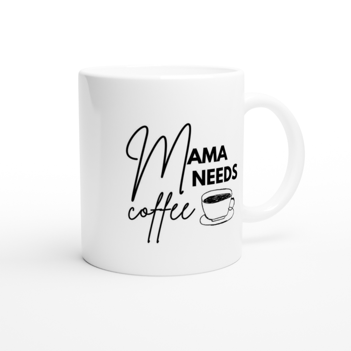 Tasse Mama needs coffee – 3 Farben