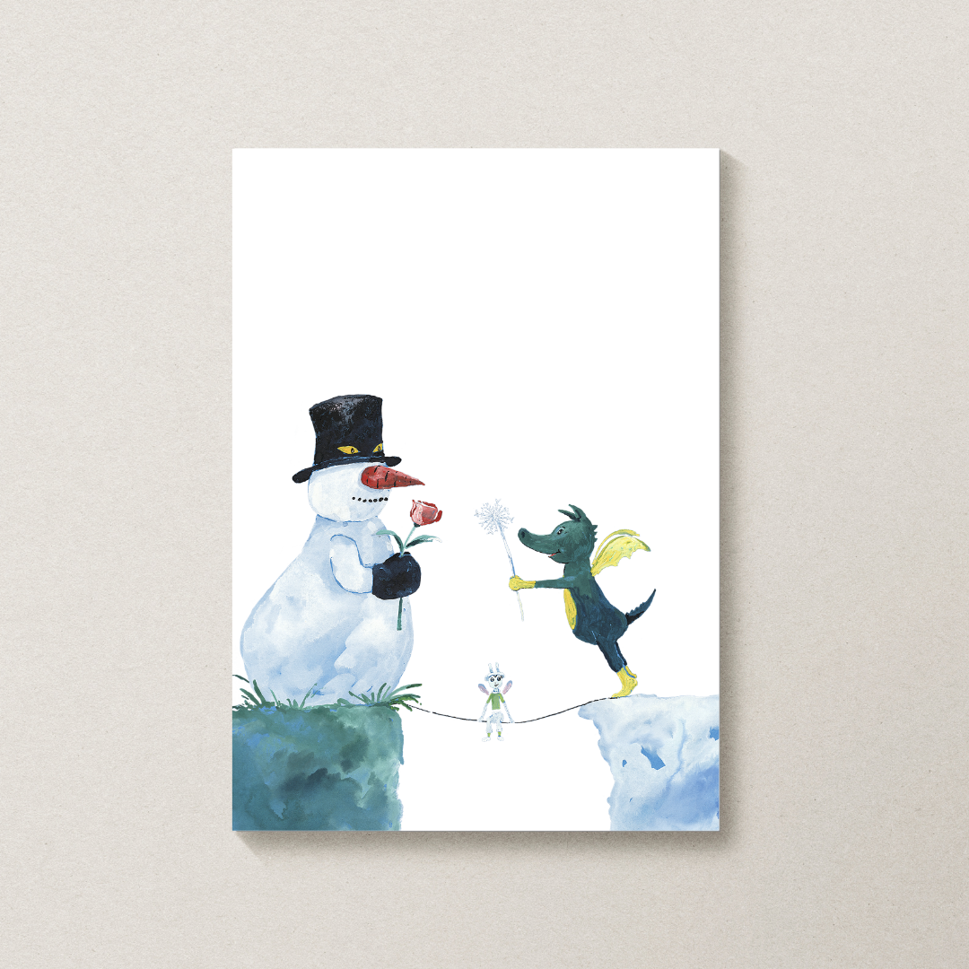 Poster Tabaluga Schneemann Blume