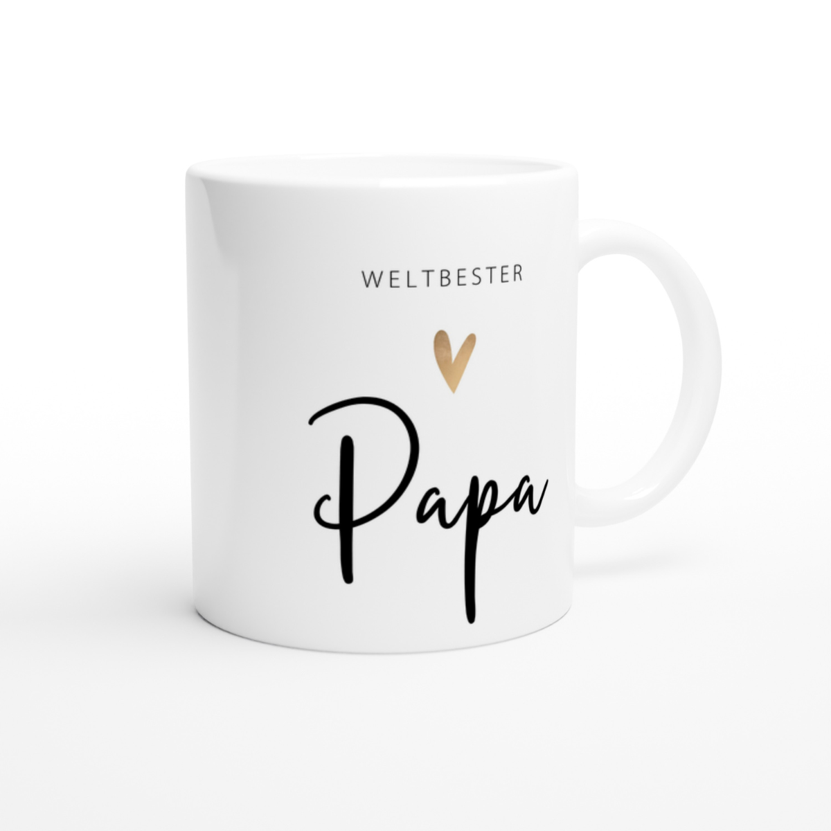 Tasse Weltbester Papa 330ml einfarbig mit /ohne Personalisierung