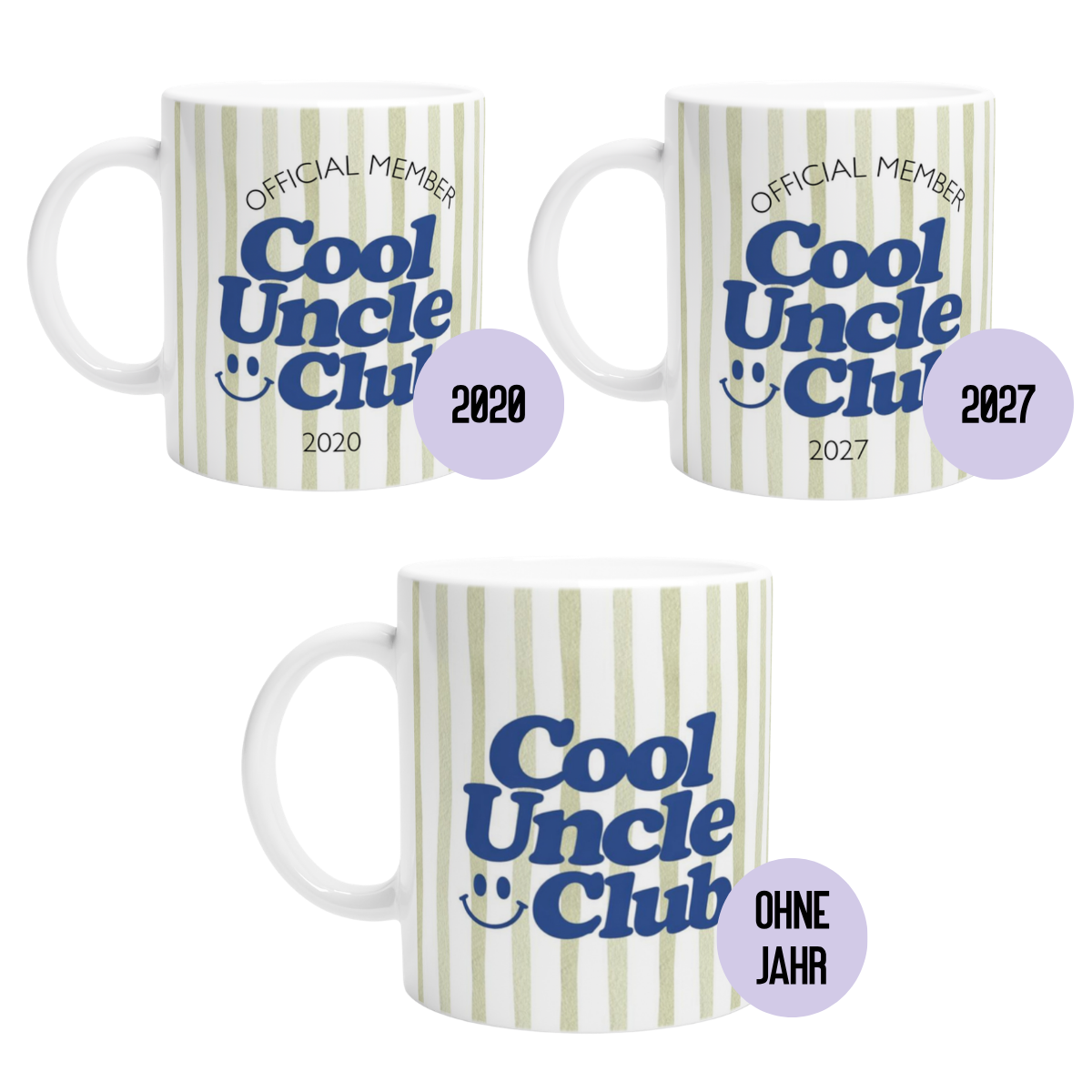 Tasse Cool Uncle Club Grün (2020 bis 2027 oder ohne Jahreszahl)