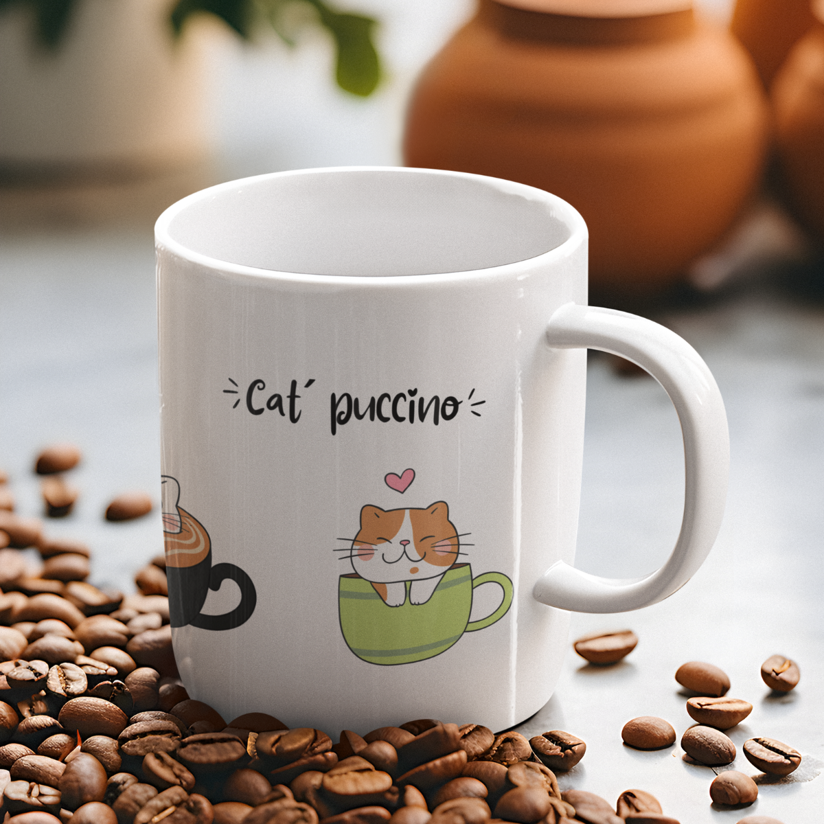 Tasse Katzen Catpuccino - 4 Farben