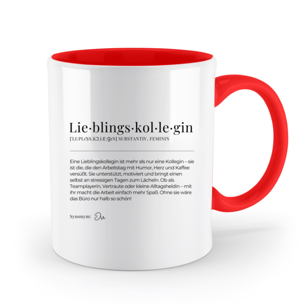 Tasse Definition Lieblingskollegin - zweifarbig rot