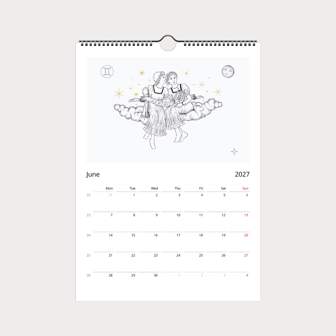 Zodiac Sternzeichen Kalender 2027 (Sprache Englisch)