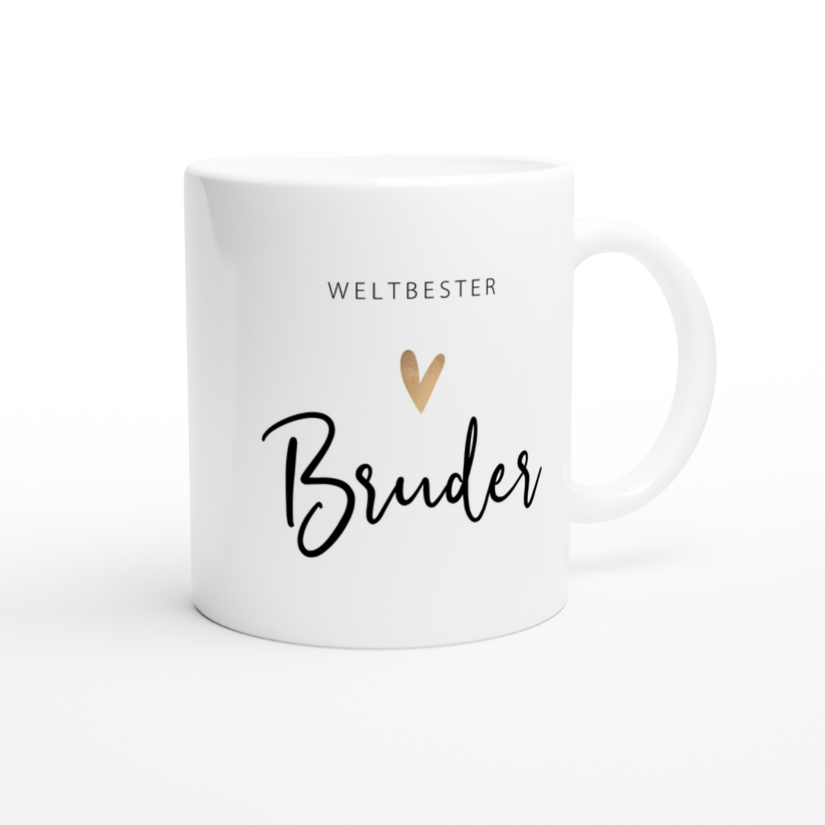 Tasse Weltbester Bruder 330ml einfarbig mit / ohne Personalisierung