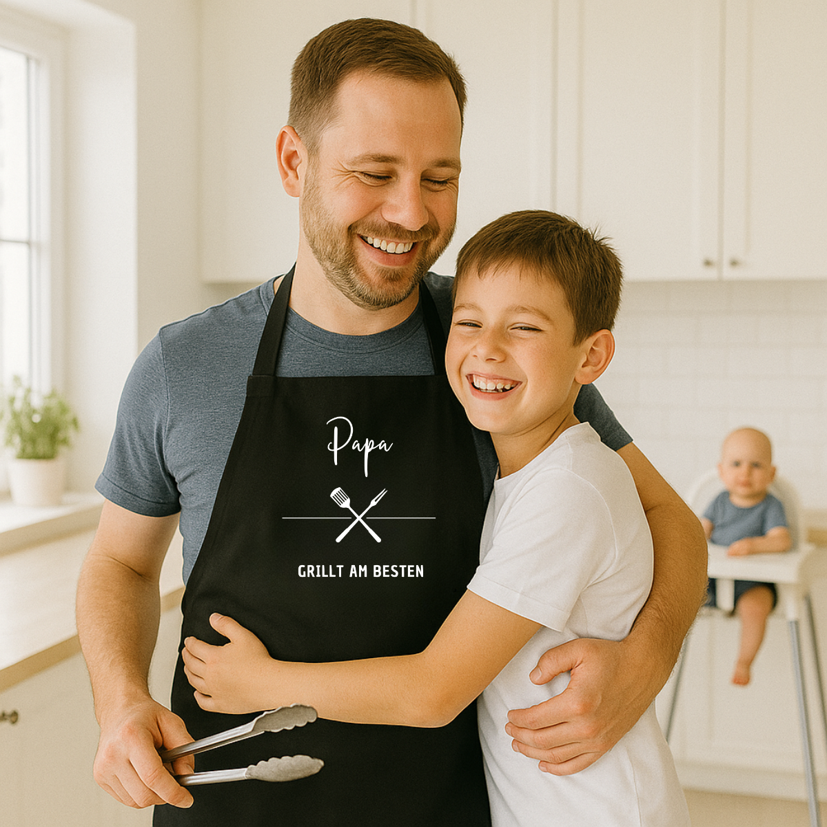 Schürze Papa grillt am besten – Grillschürze