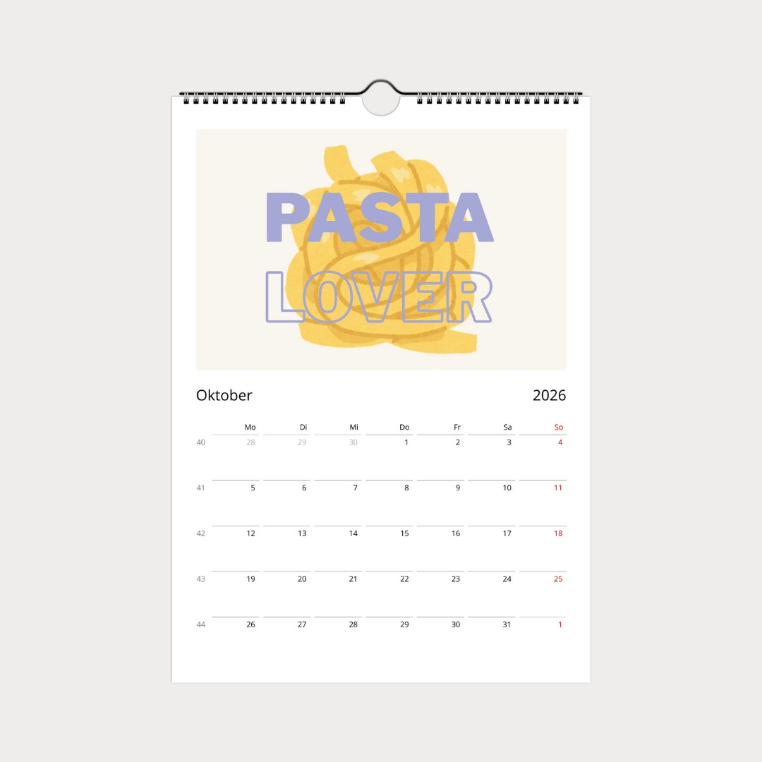 Küchenkalender 2026 | Wandkalender A4 mit Sprüchen & Genuss-Motiven