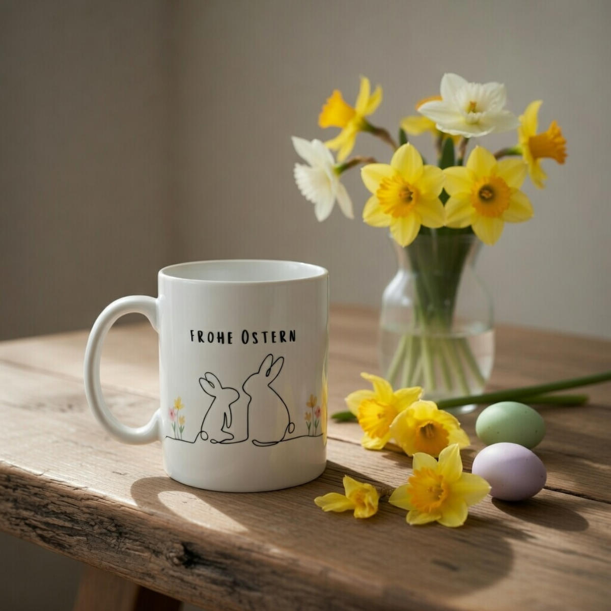 Tasse Ostern gezeichneter Hase