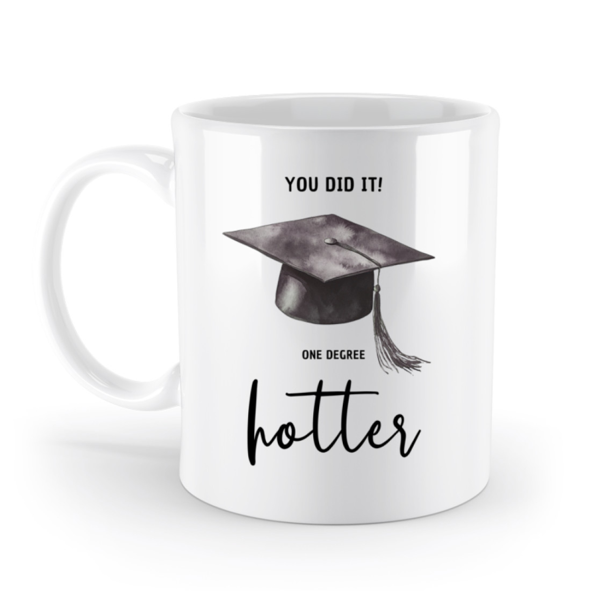 Tasse Abschluss One degree hotter - einfarbig (330ml)