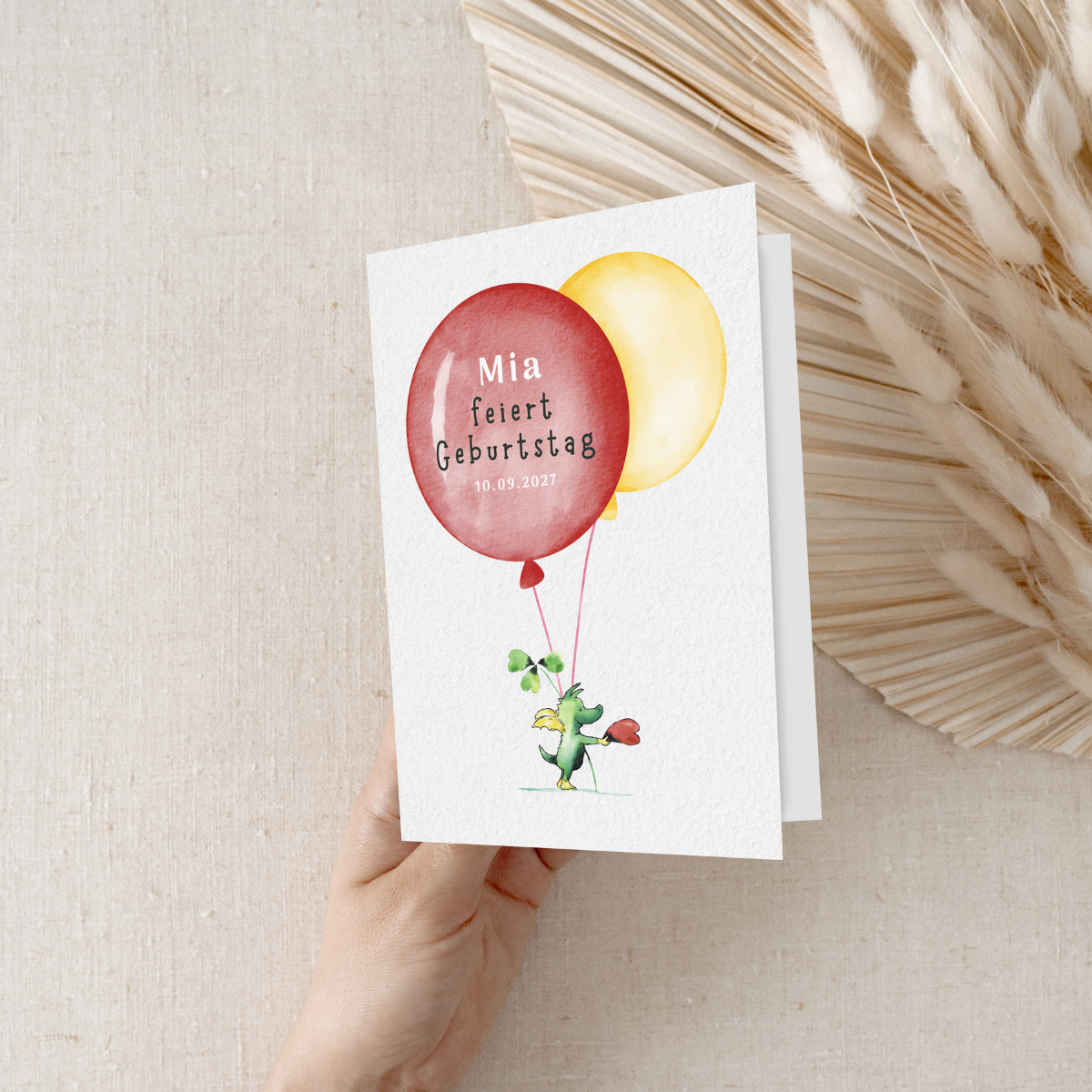 TABALUGA Geburtstagseinladungen personalisiert Luftballons - 10 Stück