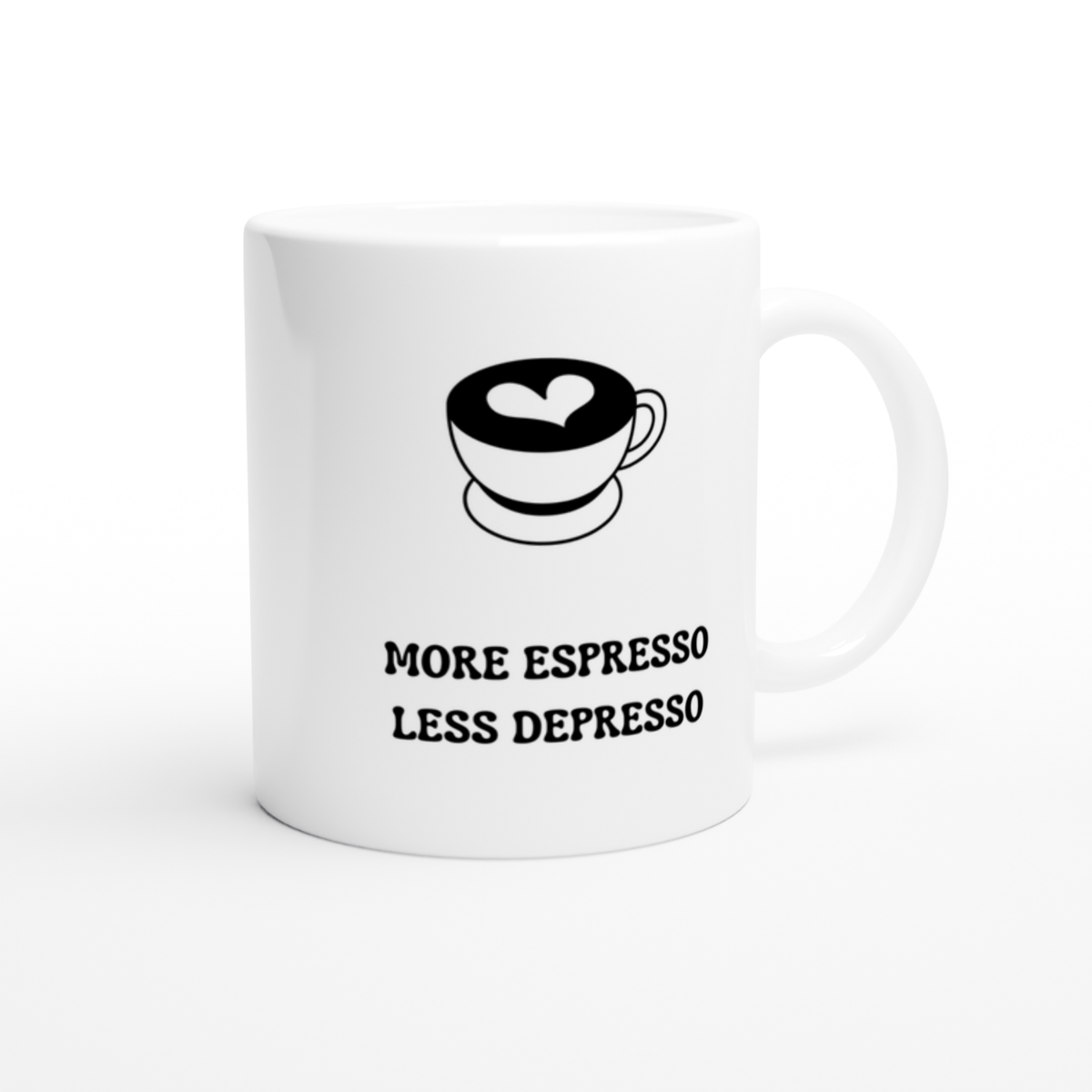 Tasse More Espresso Less Depresso - 2 Farben