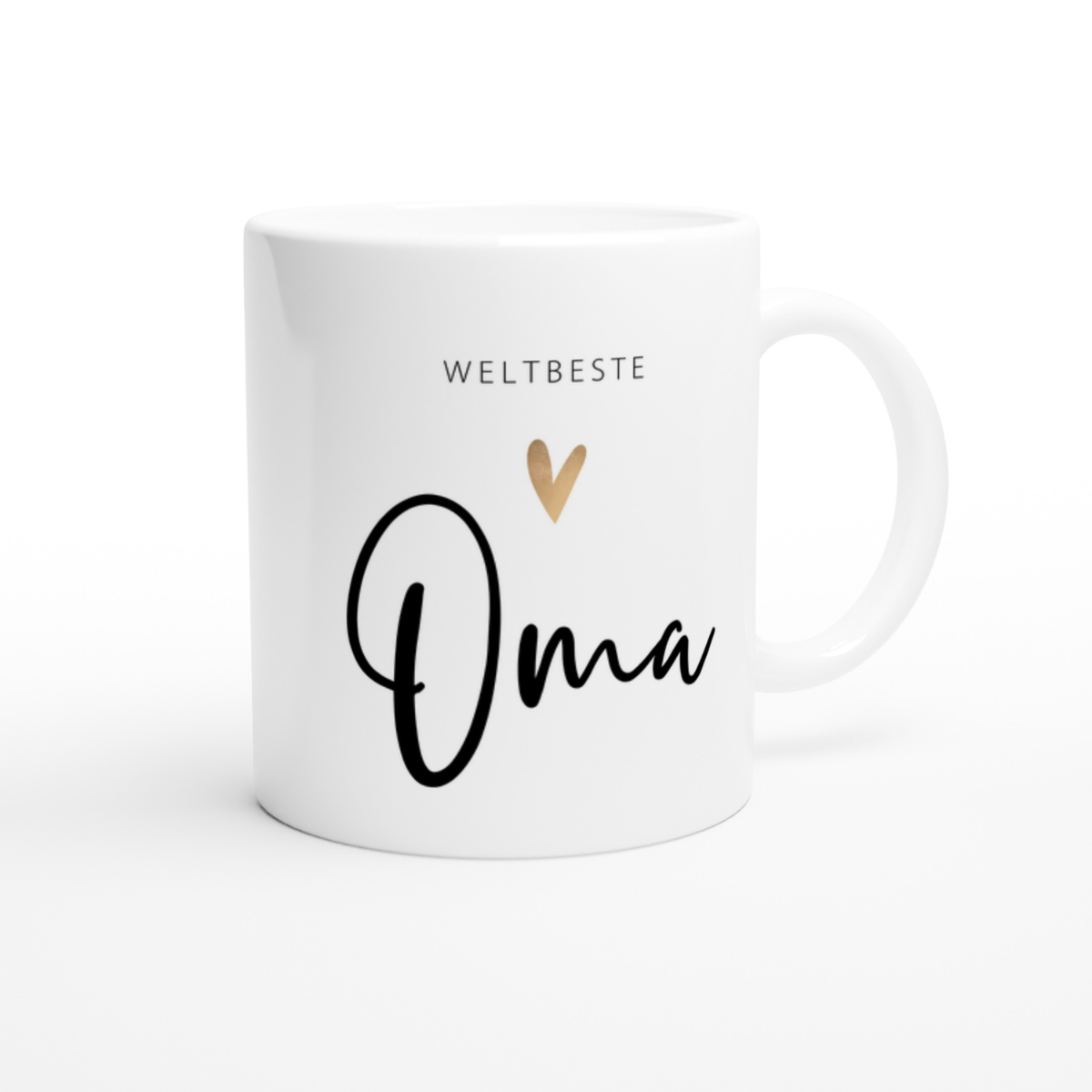 Tasse Weltbeste Oma 330ml einfarbig mit / ohne Personalisierung