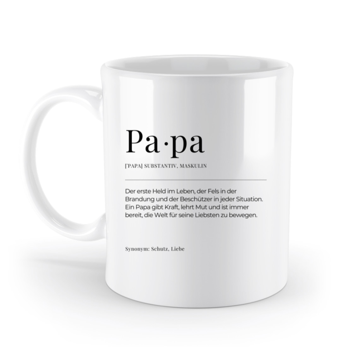 Tasse Definition Papa - einfarbig (330ml)