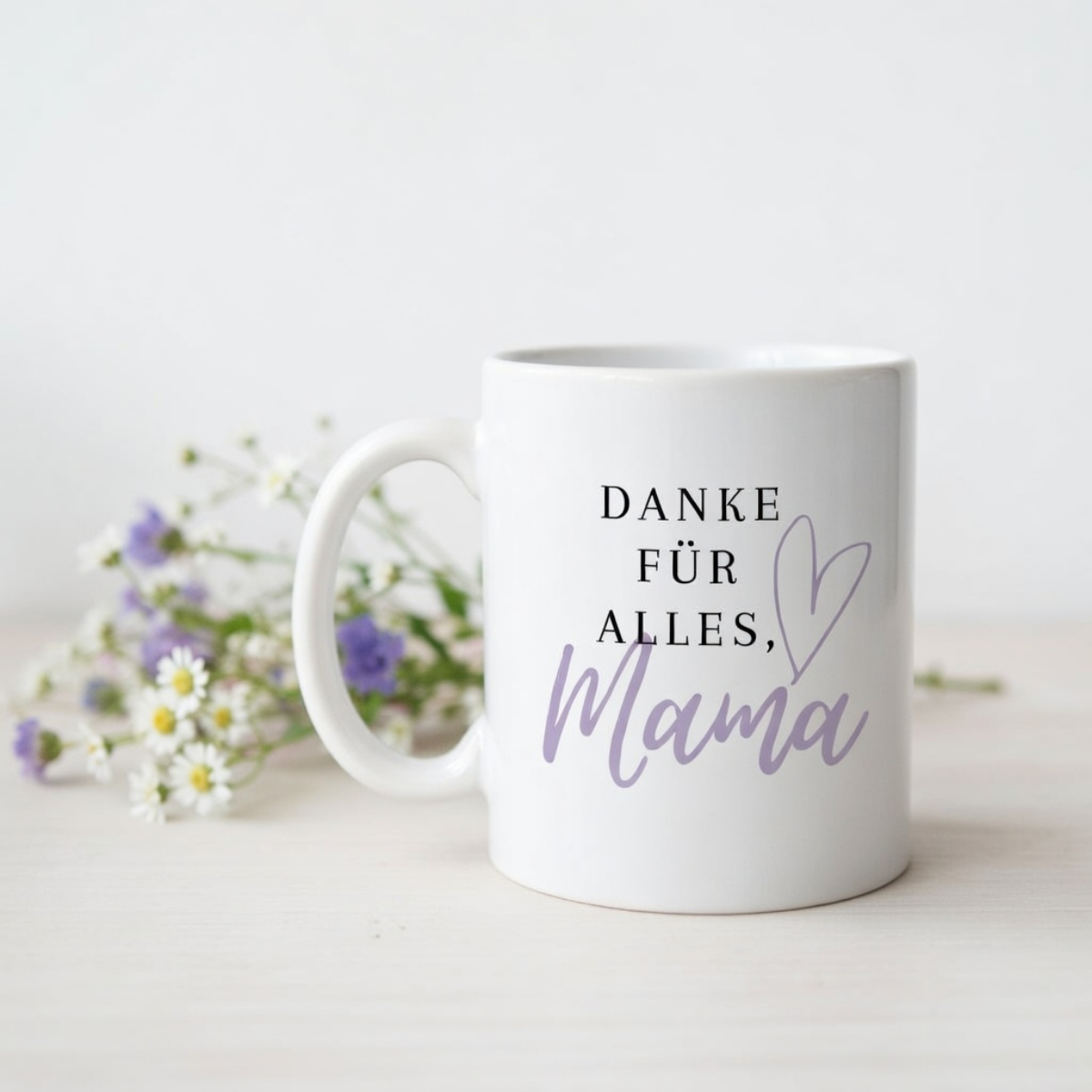 Tasse Danke für alles Mama Lila Herz