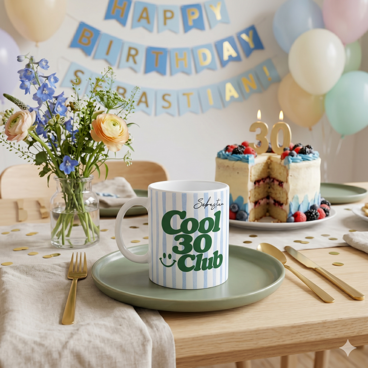 Tasse Cool 30 Club Blau Grün