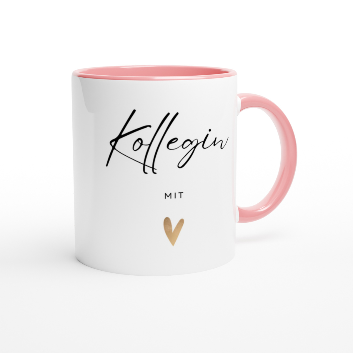 Kollegin mit Herz Tasse  - Pink (330ml)