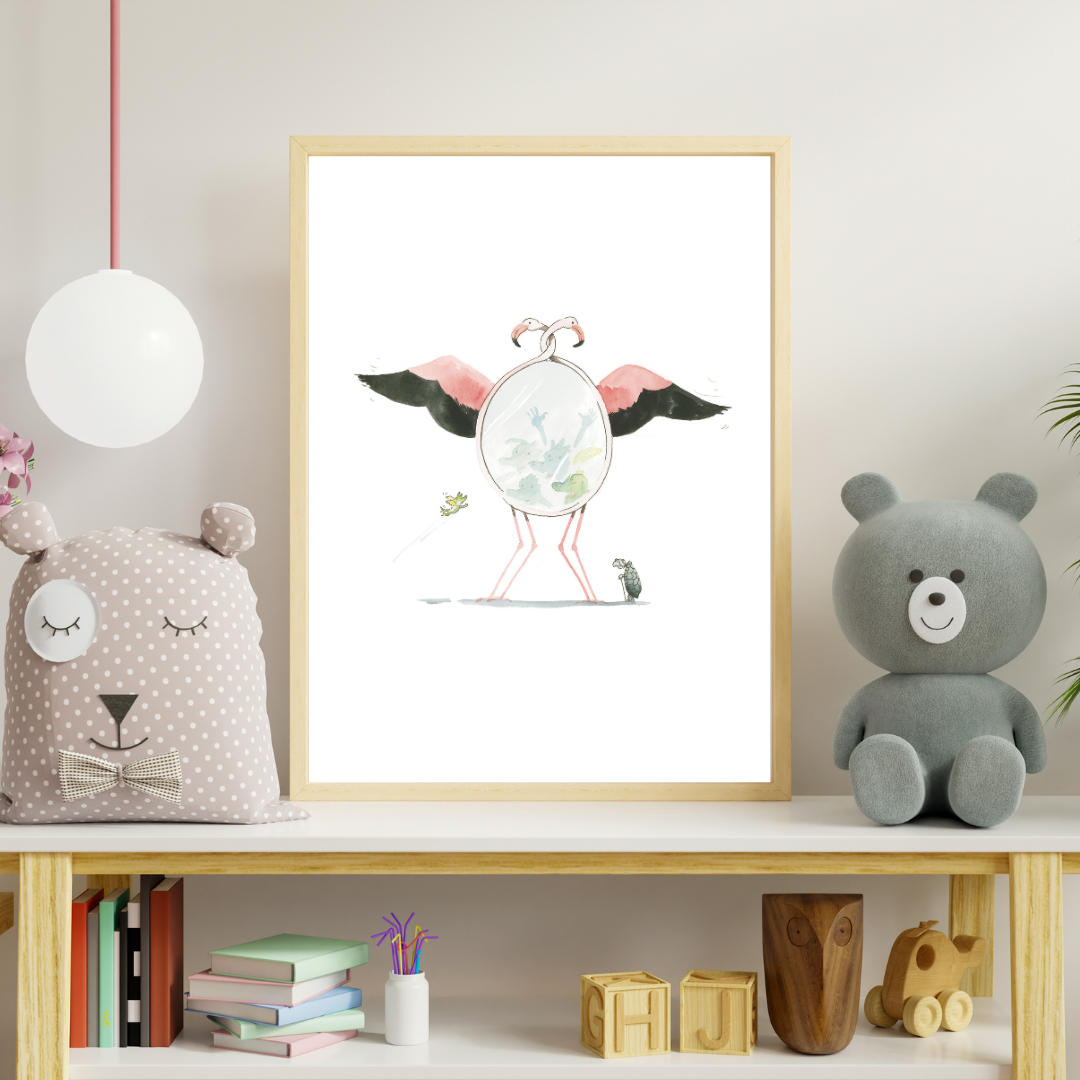 Poster Tabaluga Flamingo Spiegel