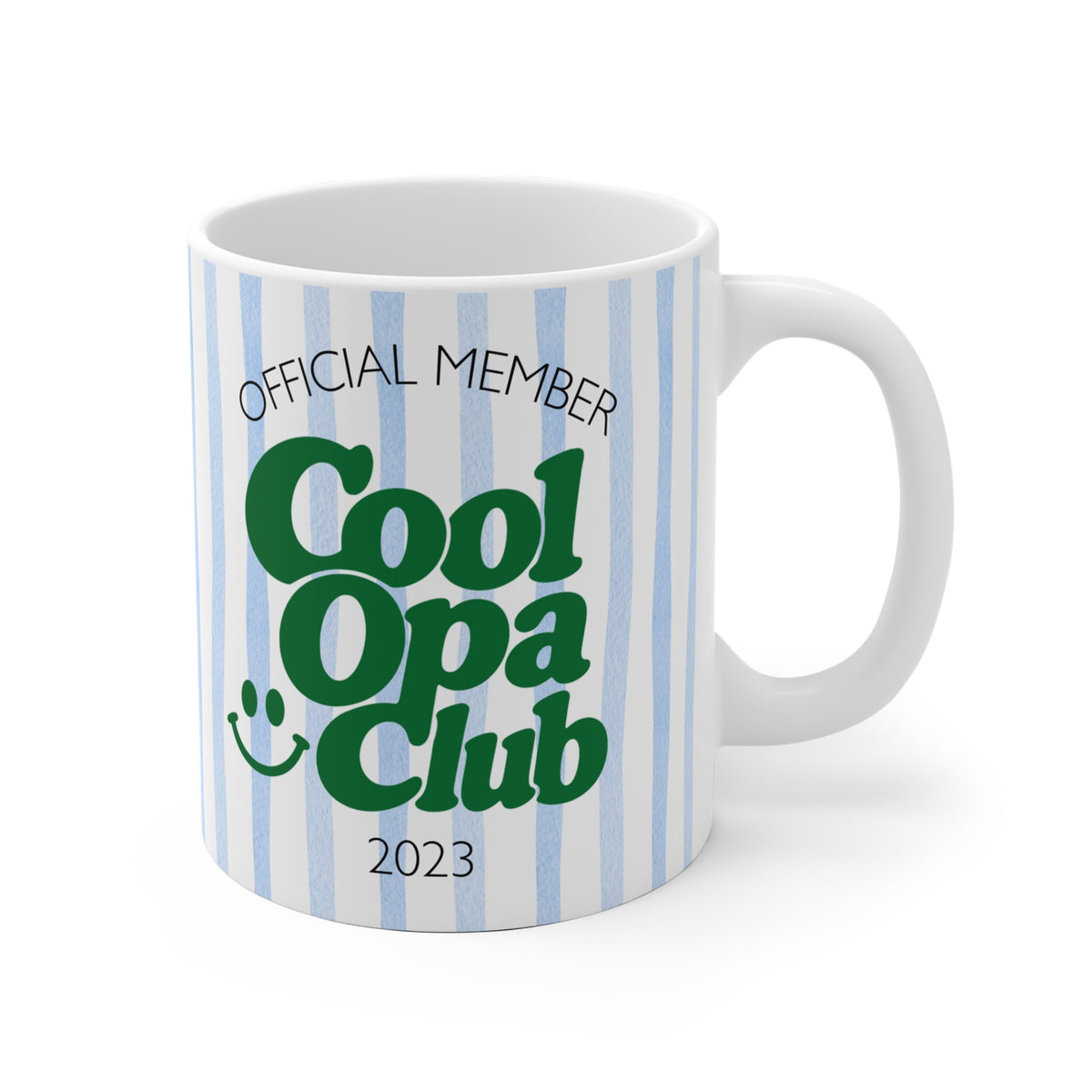 Tasse Cool Opa Club 2023 - blau gestreift