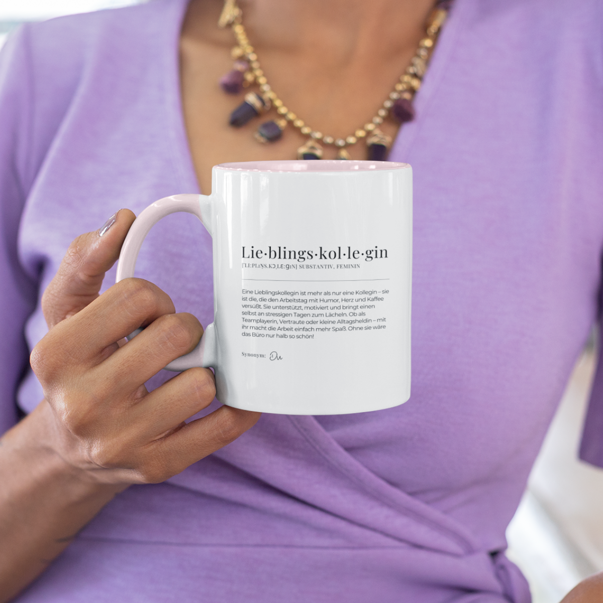 Tasse Definition Lieblingskollegin - zweifarbig rosa