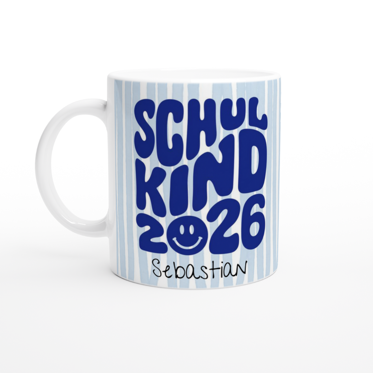 Tasse Schulkind 2026 Blau mit Namen
