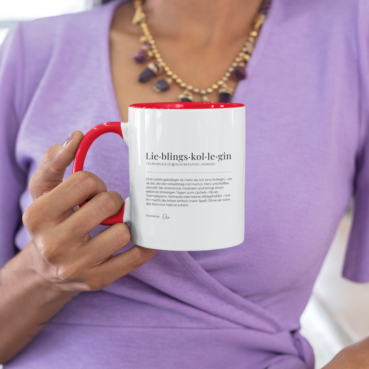 Tasse Definition Lieblingskollegin - zweifarbig rot