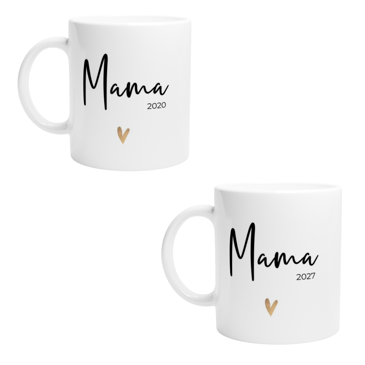 Tasse Mama Est 2026 Herz gold (2020-2027)