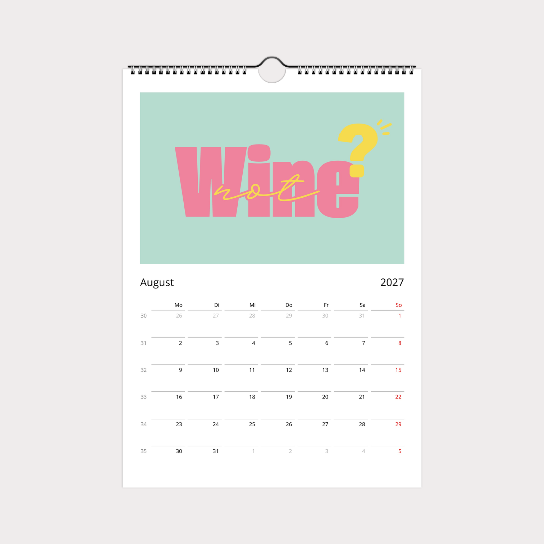 Design Küchenkalender 2027 | Wandkalender A4