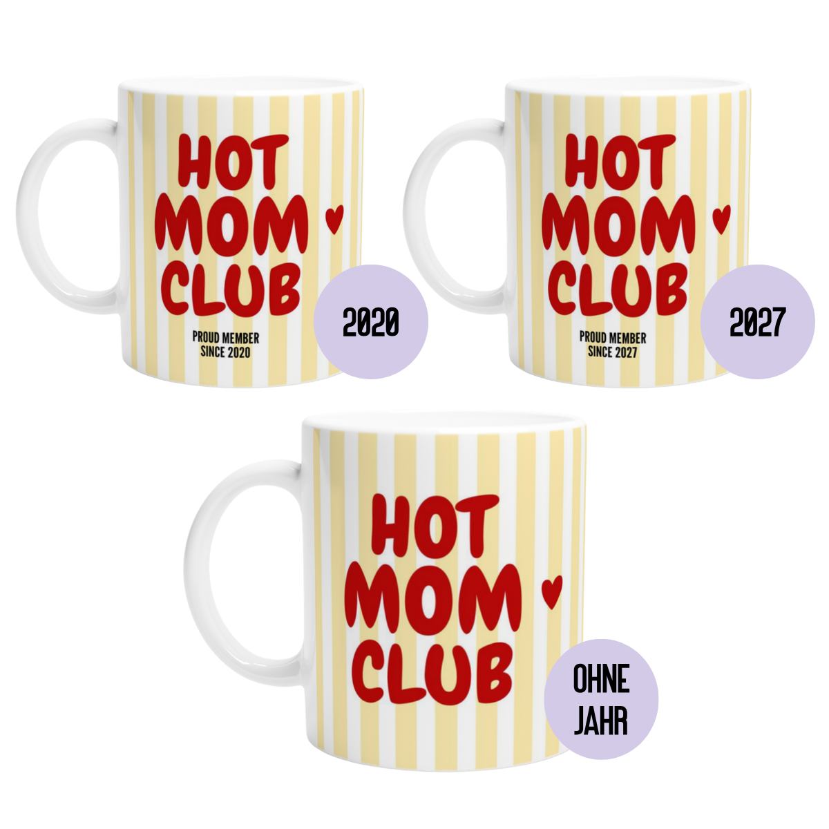 Hot Mom Club Gelb/Rot (2020 bis 2027 oder ohne Jahreszahl)