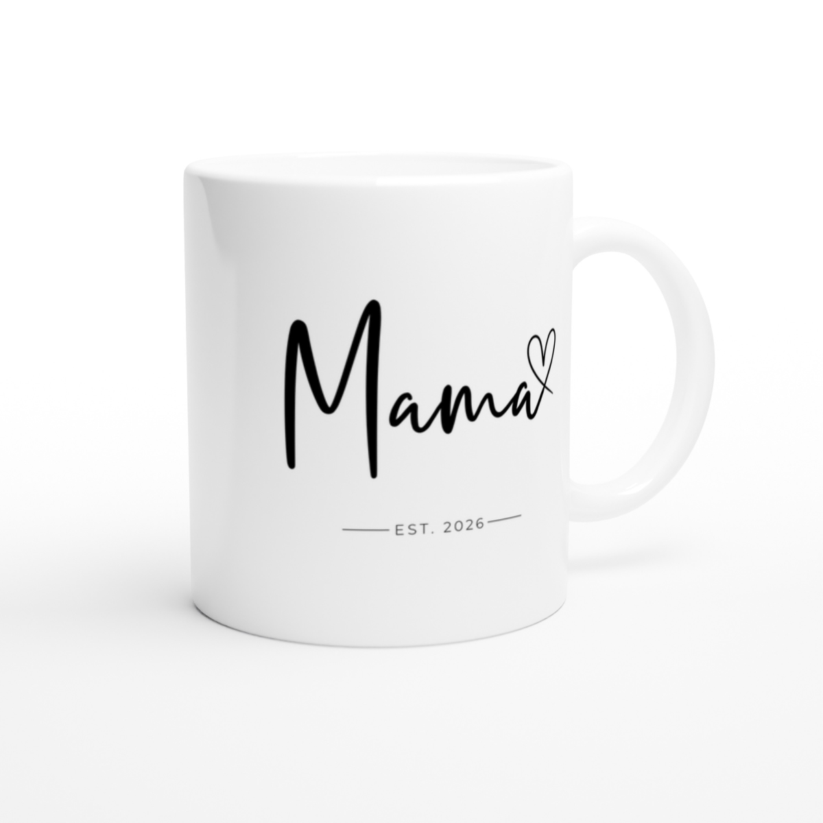 Tasse Mama 2026 Herz schwarz
