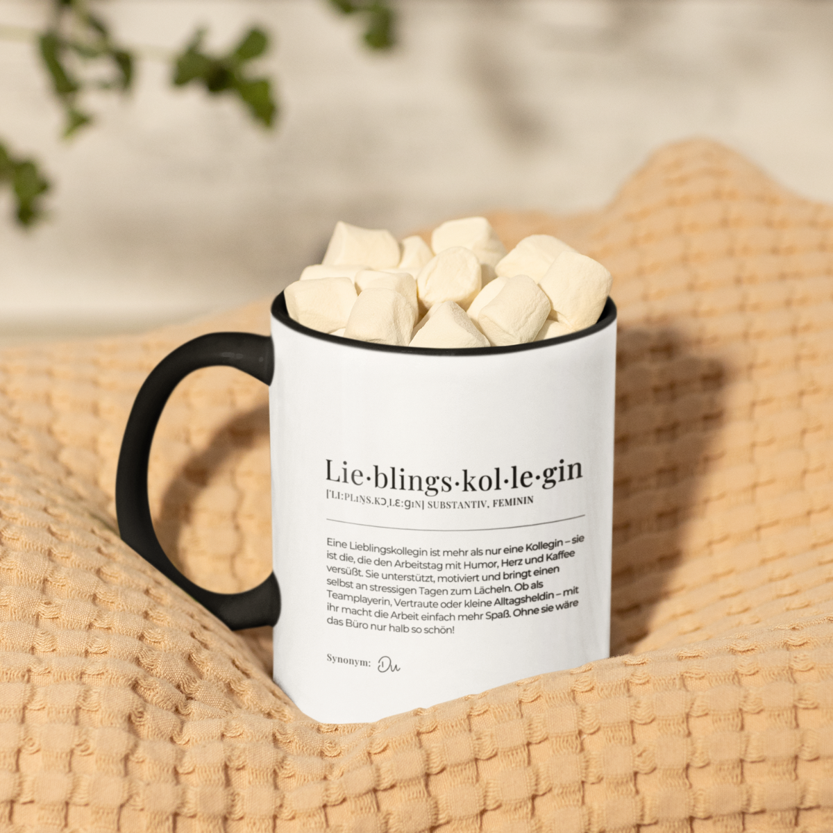 Tasse Definition Lieblingskollegin - zweifarbig schwarz