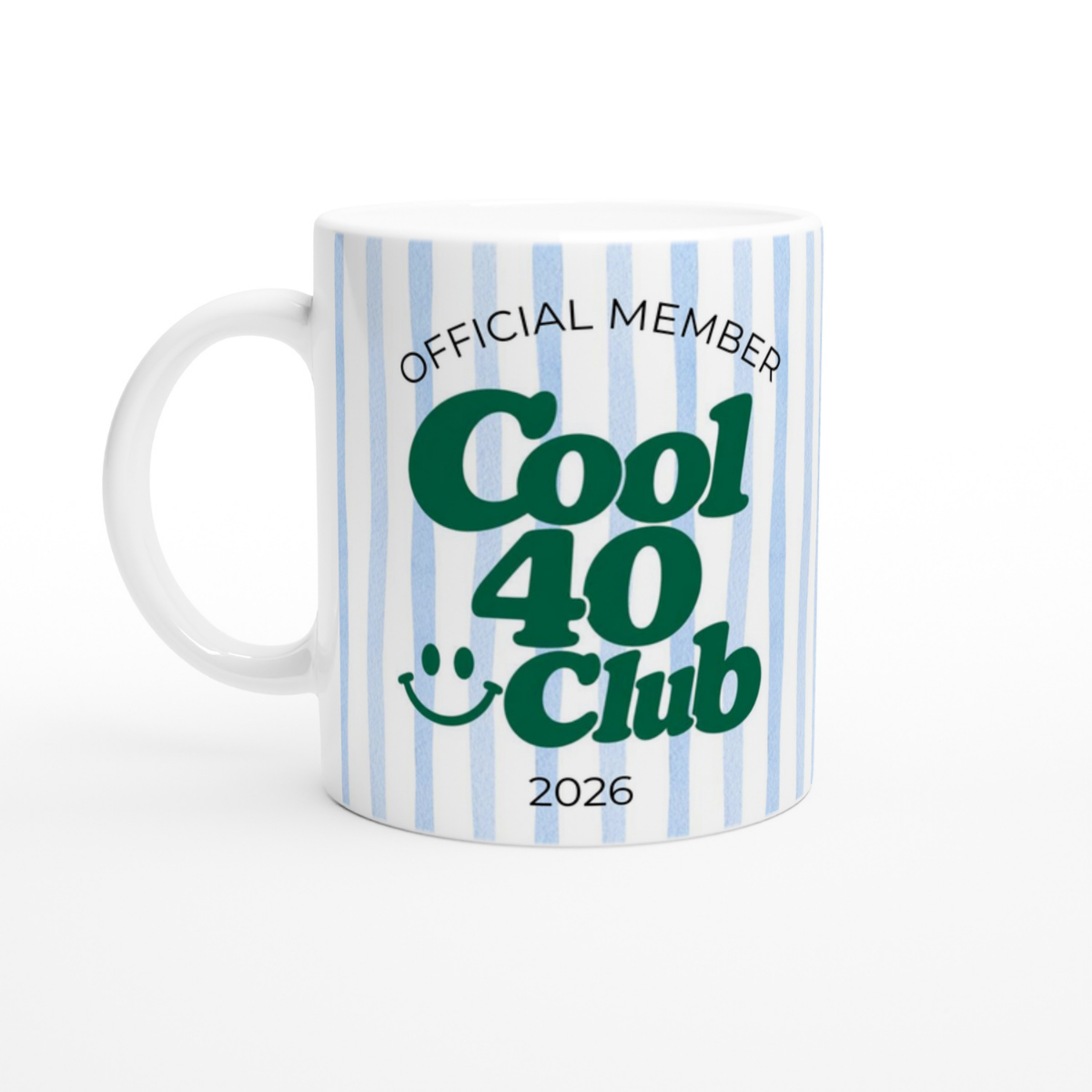 Cool 40 Club Tasse Blau Grün