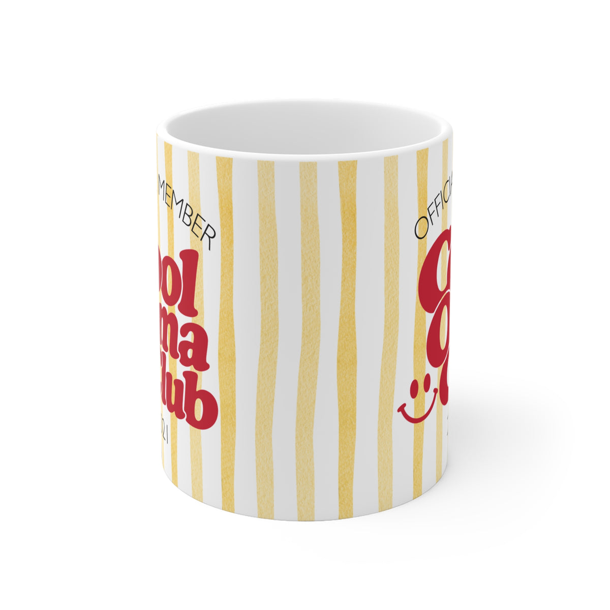 Tasse Cool Oma Club 2021 - gelb/rot
