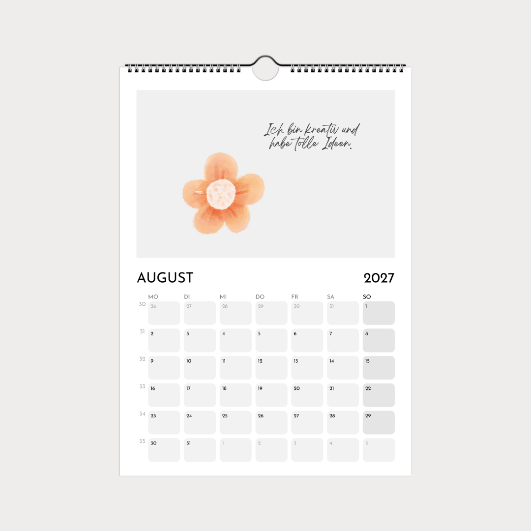 Wandkalender für Kinder – Motivationssprüche